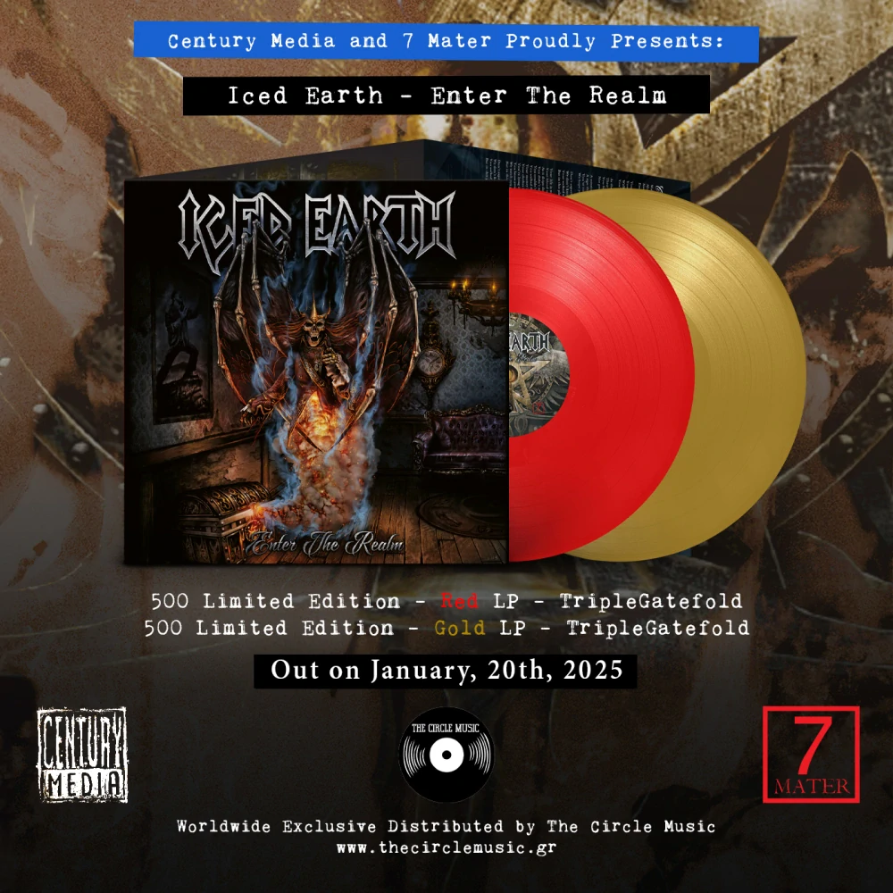 Iced Earth – Enter the Realm – Red Vinyl in Luxurious Triple Gatefold (Limited to 500 copies)