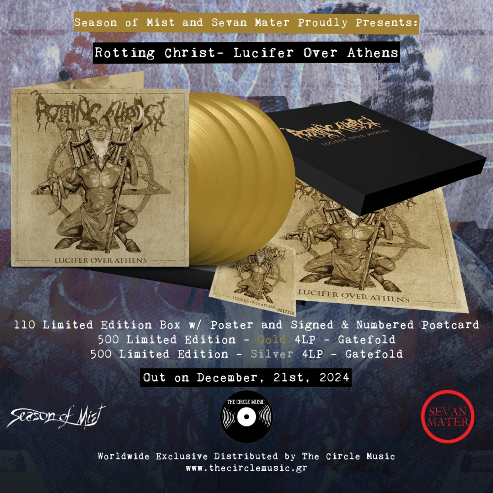 Rotting Christ – Lucifer Over Athens – Deluxe Box Edition Embossed in Gold (Limited to 110 copies)