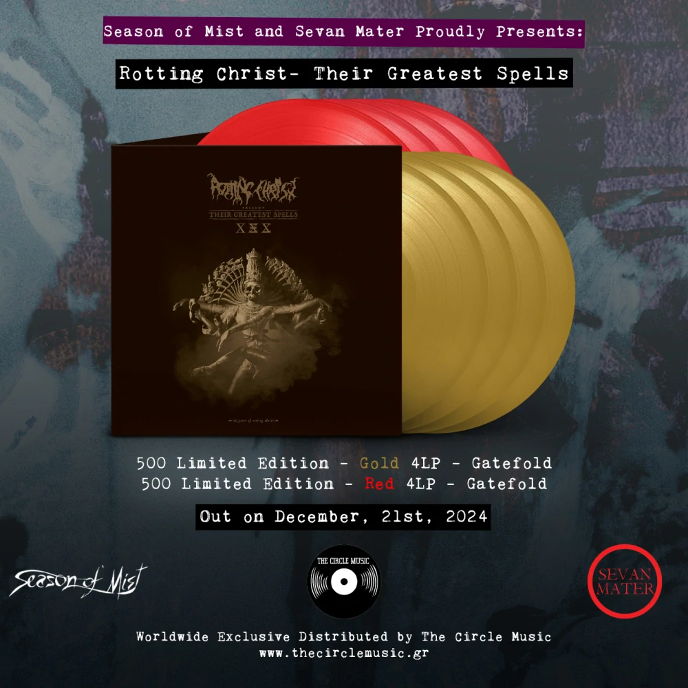 Rotting Christ – Their Greatest Spells – Quadruple Gold Vinyl in Gatefold (Limited to 500 copies)