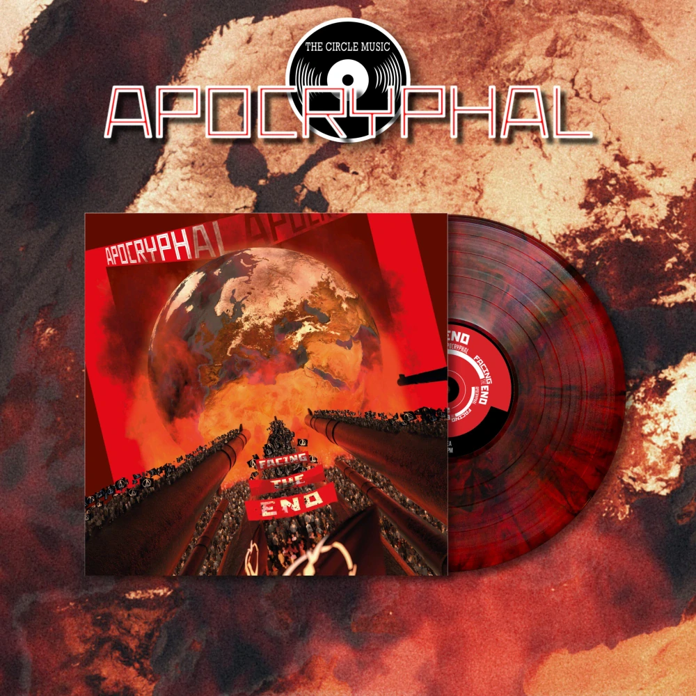 Apocryphal – Facing The End – Transparent Marbled Red & Black LP with printed inner sleeve (Limited to 300 copies)