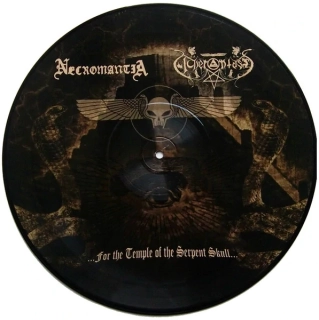 NECROMANTIA/ACHERONTAS - For The Temple Of The Serpent Skull Picture LP