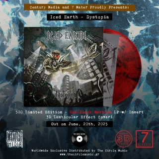 Iced Earth – Dystopia – Marbled Red & Black Vinyl in Special 3D cover (Limited to 500 copies)