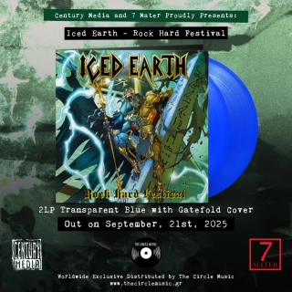 Iced Earth – Rock Hard Festival – Double Gatefold Transparent Blue Vinyl (Limited to 500 copies)
