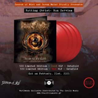 Rotting Christ – Non Serviam A 20 Year Apocryphal Story – Quadruple Red Vinyl in Gatefold (Limited to 500 copies)