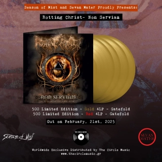 Rotting Christ – Non Serviam A 20 Year Apocryphal Story – Quadruple Gold Vinyl in Gatefold (Limited to 500 copies)
